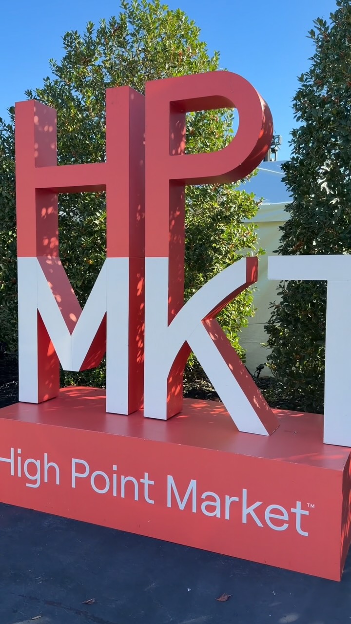 Out team is hitting the ground running, covering what’s new and what’s next in design at High Point furniture market! Stay tuned! 💜 #HPMKT #highpointfurnituremarket #WholeHomeDesign #trendforecasting #sphereandnow